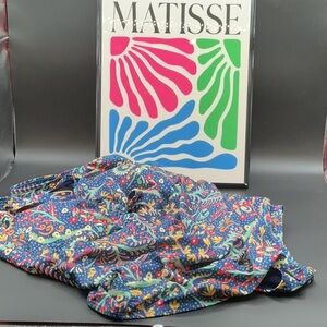 🍉Nicole Miller Blue Floral One Piece Swimsuit NWOT